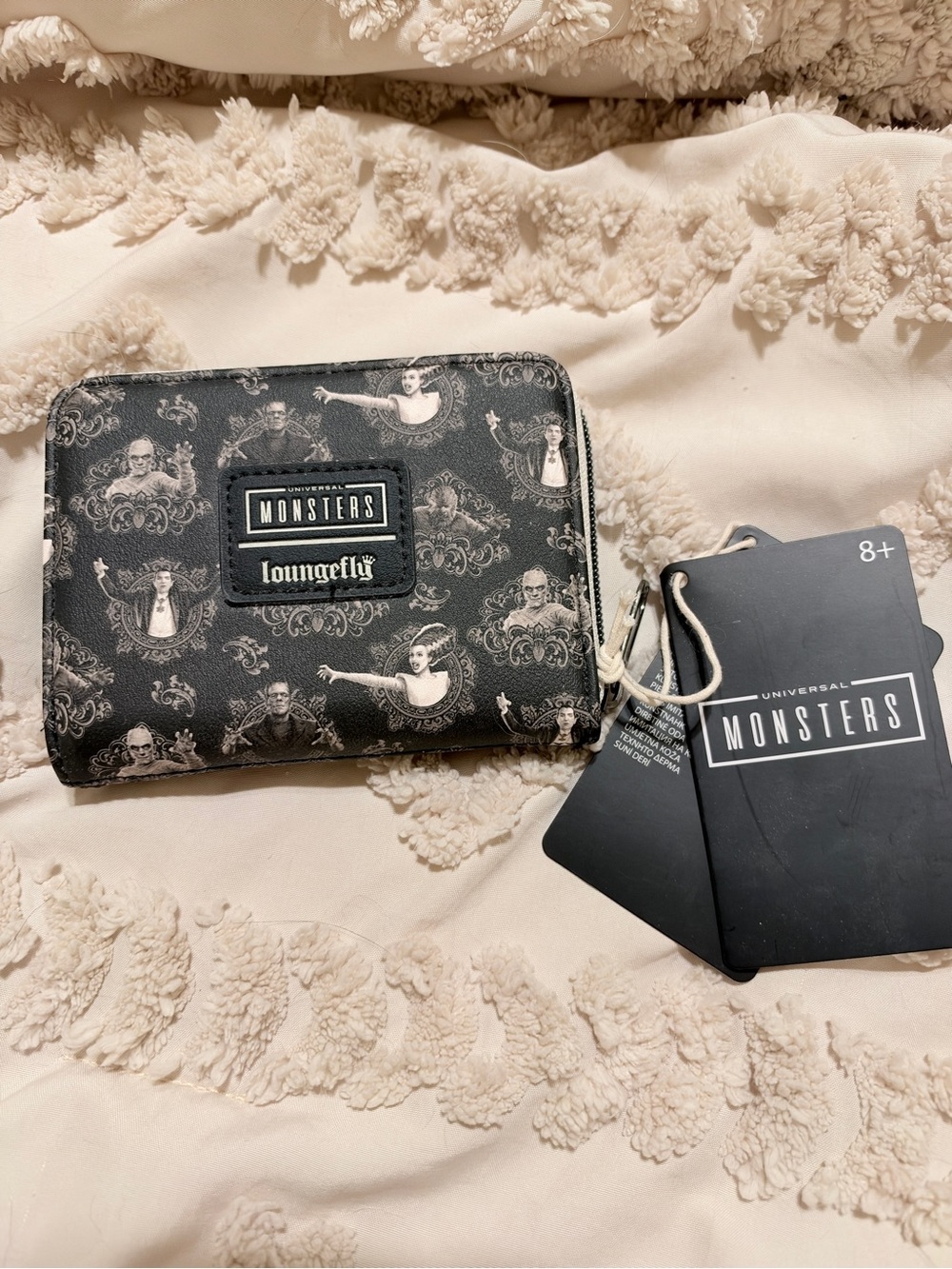 NWT Loungefly Universal Monsters Sepia Zip Around Wallet